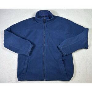 Vintage LL Bean Fleece Jacket Mens Size XL Blue Full Zip Soft Cozy